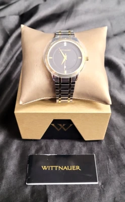 Wittnauer Men’s Continental Watch ~ WN3089 ~ Double Diamond Dial ~ Stainless - Image 1 of 4
