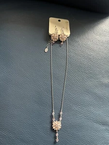 Accessorize Pink stone & Diamanté Earrings & Necklace. New With Tags. - Picture 1 of 5
