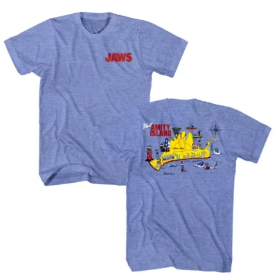 Jaws Amity Island Map Men's T Shirt - Image 1 of 2