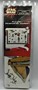 Vintage STAR WARS EPISODE 1 JUMBO STICK-UPS 25 WALL STICKERS Made in USA - Picture 1 of 5