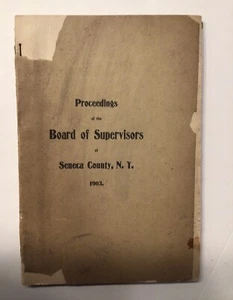 Proceedings of the Board of Supervisors- SENECA COUNTY, N.Y. - 1903 - Picture 1 of 6