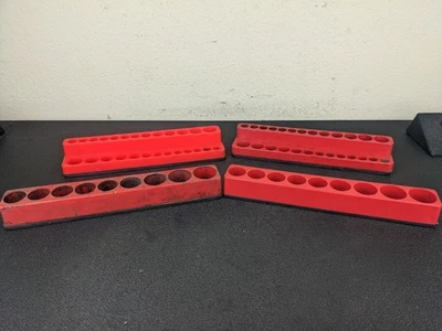 Mechanics Time Saver 3/8 1/4 Magnetic Socket Holders Organizer Lot - Image 1 of 4