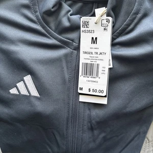 Kids Size Addias Size Medium Zip Sweater In Grey - Picture 1 of 1