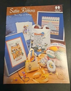 Vanessa Ann Collection Satin Ribbons Cross Stitch & Quilting Pattern 1980s - Imagen 1 de 5
