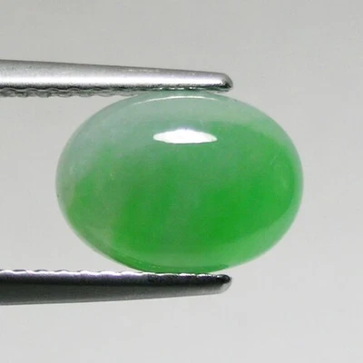 2,55 ct Certificado IGL CALIDAD JAPÓN" VERDE BRILLO LECHOSO Jadeíta Natural IGL CER ER Foto 1 de 3