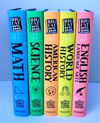 Lot of 5 THE COMPLETE MIDDLE SCHOOL STUDY GUIDE Big Fat Note Book Set - Image 1 of 4
