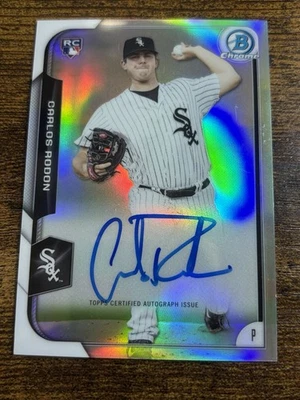 2015 Bowman Chrome novato autógrafos Carlos Rodon refrator #/499 #BCAR-CR - Imagem 1 de 2