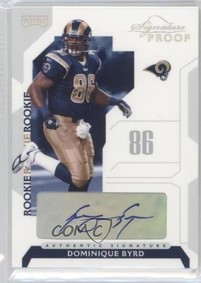 2006 Playoff NFL Playoffs Silver Signature Proof Dominique Byrd Rookie Auto RC - Image 1 of 2