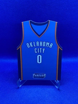 2015-16 Threads RUSSELL WESTBROOK DIE-CUT JERSEY OKLAHOMA CITY THUNDER RARE SP - Image 1 of 2