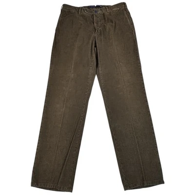 Мужские вельветовые брюки Incotex 1951 34 коричневые хлопковые прямые брюки - Изображение 1 из 4