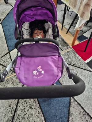 Reborn Puppe mit Puppenwagen - Bild 1 von 4