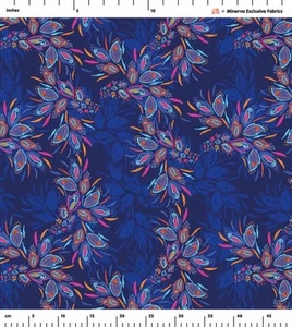 Minerva Exclusive Crepe Fabric - POD - Neon Whirl - per metre - Picture 1 of 4