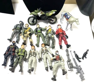 Lanard the corps Elite posable action military figures motorcycle robo dog - Picture 1 of 5