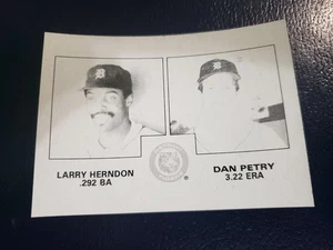 Larry Herndon Dan Petry Sparky Anderson 1983 TOPPS BLACK & WHITE TEST PROOF - Picture 1 of 2