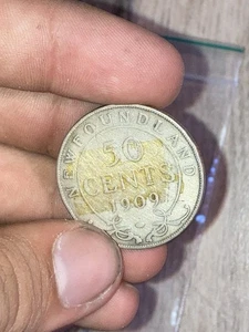1909 Newfoundland Silver 50 cents - Imagen 1 de 2