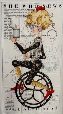 She Who Sews Fabric MAIN Panel by J Wecker Frisch Riley Blake - Image 1 of 4