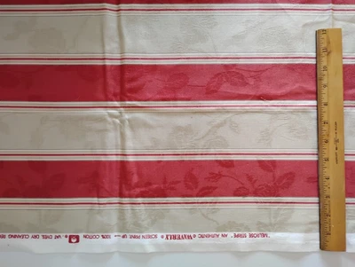 'Melrose Stripe' Home Dec Cotton Fabric Remnant by Waverly - 46" Long x 30" Wide - Image 1 of 3