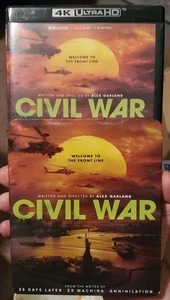 CIVIL WAR 2024 4K UHD + BLU-RAY + SLIPCOVER NO DIGITAL ALEX GARLAND RARE OOP - Picture 1 of 10