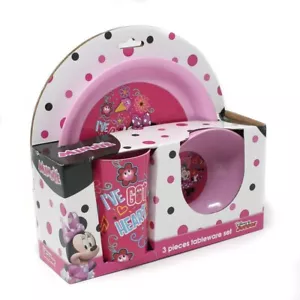 Disney Minnie Mouse 3 Piece Meal Set with Plate, Bowl and Tumbler - Bild 1 von 1
