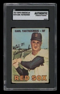 VENEZUELAN YAZ 1967 VENEZUELA TOPPS 193 YASTRZEMSKI CARL SGC AUTHENTIC TPHLC-355 - Picture 1 of 2