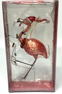Flamingo Weihnachtsdeko Ornament Glas - Bild 1 von 5