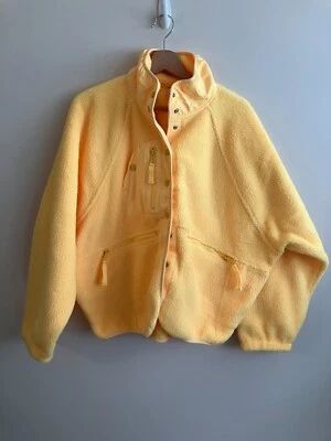 Free People Movement Hit The Slopes Fleece Jacket, Yellow, Large, RRP $158 - Image 1 of 2