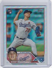 2023 Topps Update Bobby Miller Rainbow Foil Rookie Version Card