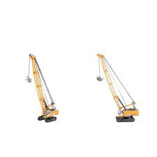 2pcs 1:87 Tower Crane Excavator Diecast Construction Vehicle Toy Gifts