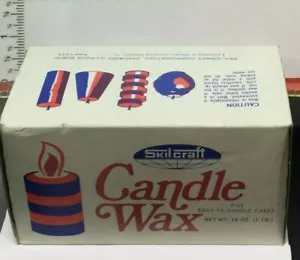 SKILCRAFT Candle Wax, Clear, 1 pound, 5 Easy-to-Handle Cakes NOS - Picture 1 of 4