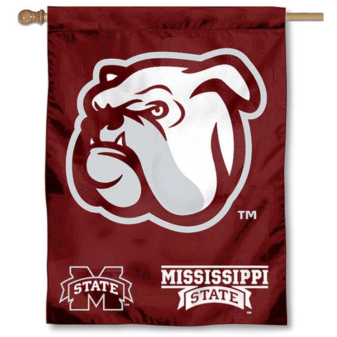 Mississippi State Bulldogs MSU University College House Flag Cover