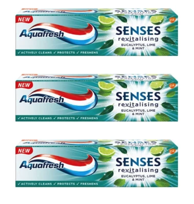 Aquafresh Toothpaste Senses Revitalising Eucalyptus Lime Mint Clean 24h Fresh - Image 1 of 4