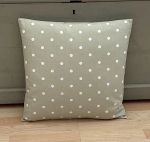 Hand made Decorative Ivory sage Green Polka dots cushion cover home decor - Picture 1 of 2