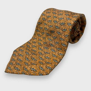 Vineyard Vines 100% Silk Orange Blue Fish Men's Neck Tie Length 61" Width 3 1/2" - Picture 1 of 4