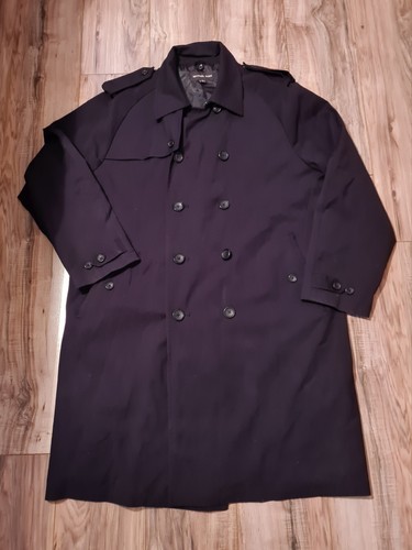 Trench cappotto nero da uomo Michael Kors taglia 46L (N2)