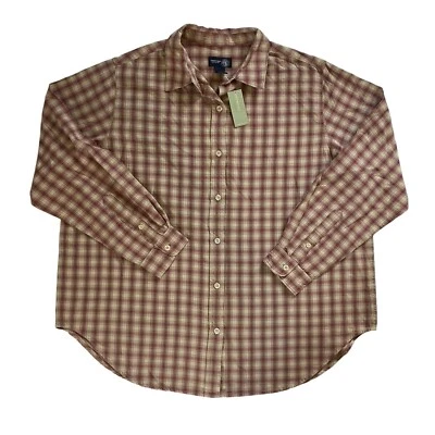 Camisa Lane Bryant Venezia para mujer 14/16 roja a cuadros manga larga abotonada nueva con etiquetas Foto 1 de 4