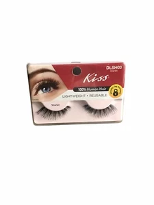 KISS False Eyelashes 100% Human Hair Lightweight & Reusable~ DLSH03 STARLET - Picture 1 of 1