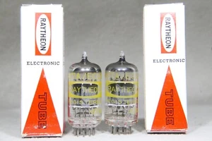 NOS/NIB Matched Pair Raytheon ECC82/12AU7A Short Plate O-Getter Japan - Picture 1 of 19