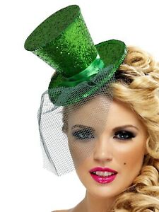 Smiffys Fever Mini Top Hat on Headband, Green (US IMPORT)