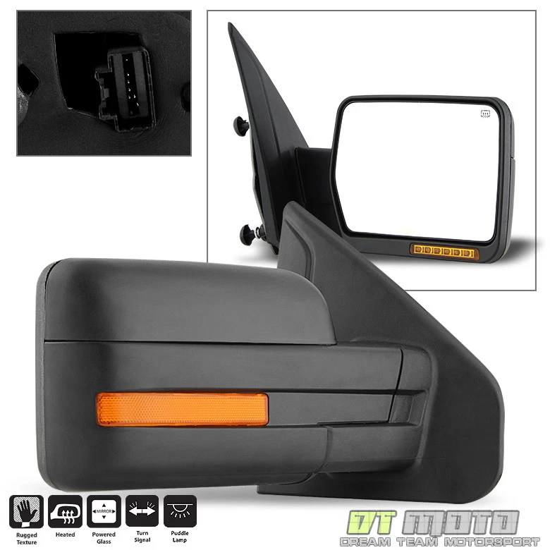 Ford F150 2007-2014 eléctrico + calefacción + señal LED + espejo retrovisor de charco pasajero derecho Foto 1 de 4