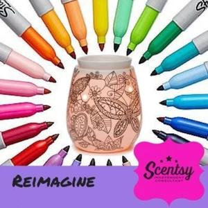 Scentsy Reimagine Color-It-Yourself DIY Warmer Butterflies-2016-RARE-New In Box - Picture 1 of 8
