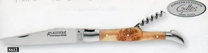 FONTENILLE PATAUD Chiseled LUXURY CADE MAGNIFYING GLASS knife LAGUIOLE 12 engraved INITIALS - Picture 1 of 11