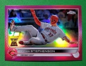 2022 Topps Chrome Tyler Stephenson #63 Pink Refractor  REDS - Picture 1 of 2