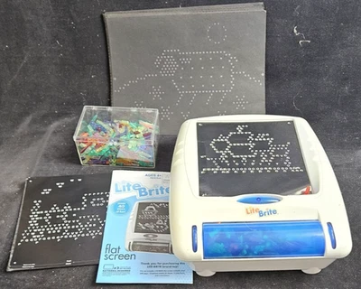 Hasbro Lite-Brite Flat Screen With Storage Classic Vintage 2003 Toy - WORKING - Image 1 of 4