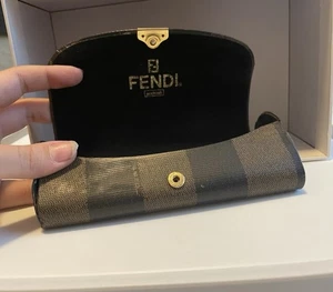 Vintage Bronze FENDI Italy Glasses Frames And Case Set, Comfiest Glasses Ever - Picture 1 of 7