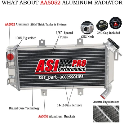 Radiador de aluminio compatible con Kawasaki ER6N ER-6F NINJA 650R 2006 2007 2008 NUEVO Foto 1 de 4