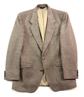 Chaqueta Blazer Abrigo Deportivo De Colección Farah Westernwear 42R Western Herringbone Tweed Foto 1 de 4
