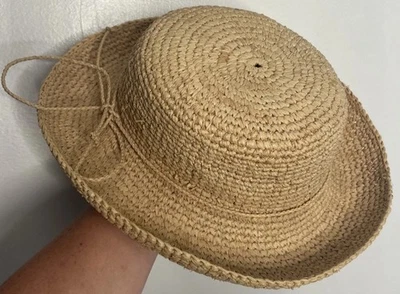 Scala Women's Straw Hat One Size Natural Fiber Sun Shade Bucket Classic Timeless - Image 1 of 4