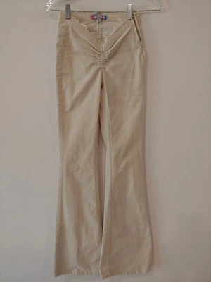 Pantalones para mujer Urban Outfitters tiro bajo terciopelo acampanados marfil talla 24 Foto 1 de 4