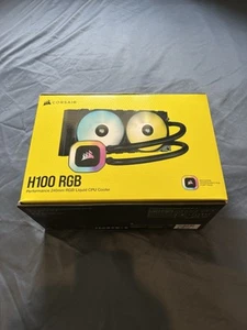 Corsair H100 RGB Liquid CPU Cooler 240mm - Used but in Great Condition - Afbeelding 1 van 9