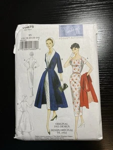 Vogue Pattern V8875 Misses Circa 1955 Fitted Dress & Coat UNCUT Sizes 16-24 - Picture 1 of 2